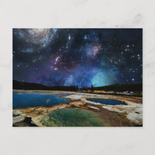 Starry Sky Yellowstone Nationalpark Postcard Postkarte