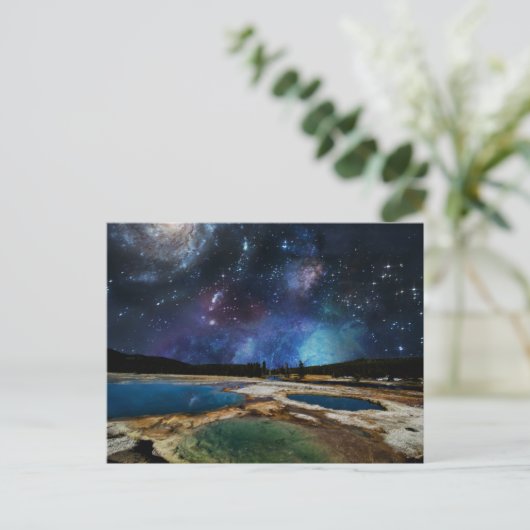 Starry Sky Yellowstone Nationalpark Postcard Postkarte (Stehend Vorderseite)