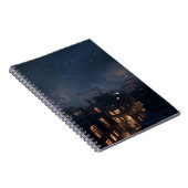 Starry Skyline Cosy City Night Notebook Notizblock (Rechte Seite)