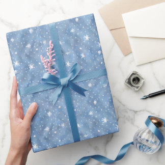 Starry Snowflake Serenity Winter Wrapping Paper Geschenkpapier