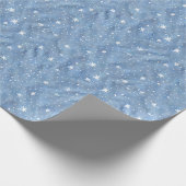 Starry Snowflake Serenity Winter Wrapping Paper Geschenkpapier (Ecke)
