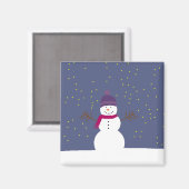 Starry Snowman Magnet (Vorderseite/Rückseite)