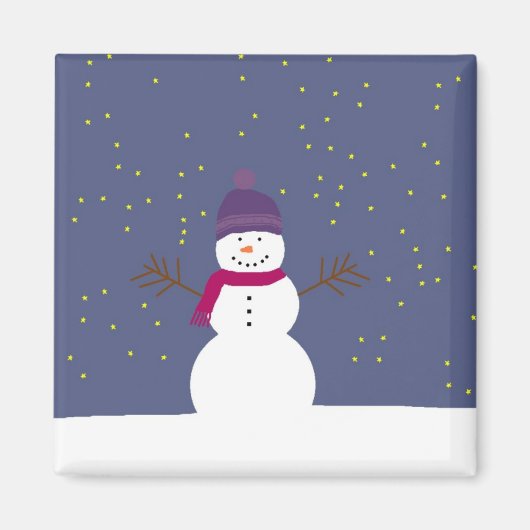 Starry Snowman Magnet (Vorne)