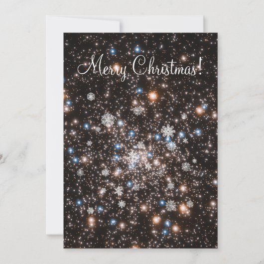 Starry Snowy - individuelle Weihnachtskarte Einladung (Vorderseite)