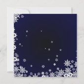 Starry Snowy Night Holiday Party Einladung (Rückseite)