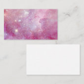 Starry Space Light Pink Watercolor Stars Galaxie Visitenkarte (Vorne/Hinten)