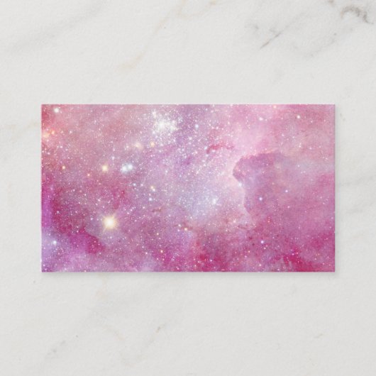 Starry Space Light Pink Watercolor Stars Galaxie Visitenkarte (Vorderseite)