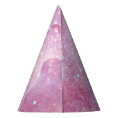 Starry Space Light Pink Watercolor Stars Galaxy Partyhütchen (Rückseite)