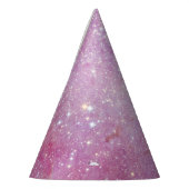 Starry Space Light Pink Watercolor Stars Galaxy Partyhütchen (Links)