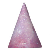Starry Space Light Pink Watercolor Stars Galaxy Partyhütchen (Rechts)