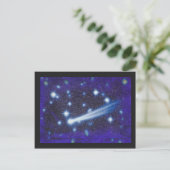 Starry Space Sky & Asteroid Postkarte (Stehend Vorderseite)