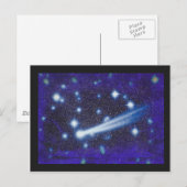 Starry Space Sky & Asteroid Postkarte (Vorne/Hinten)