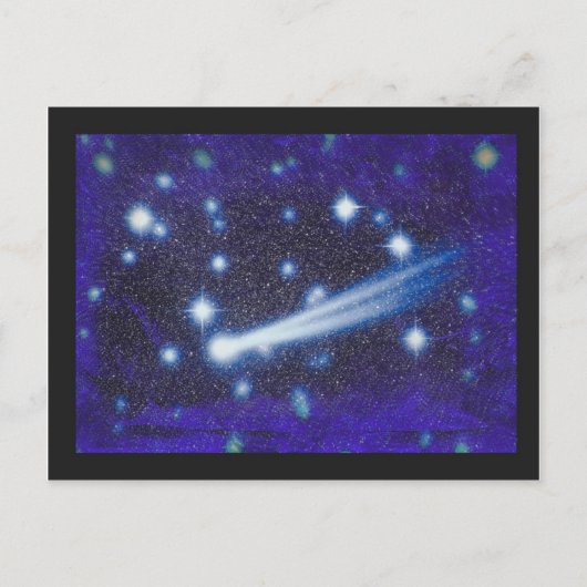 Starry Space Sky & Asteroid Postkarte (Vorderseite)