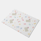 Starry Sparkle Niedlich Puppy Wishings Fußmatte (Schrägansicht)