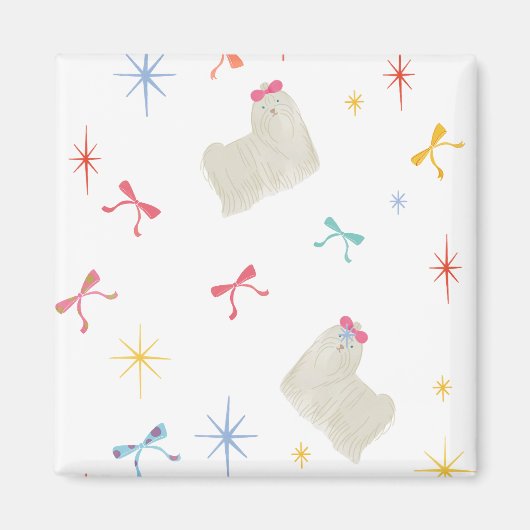 Starry Sparkle Niedlich Puppy Wishings Magnet (Vorne)