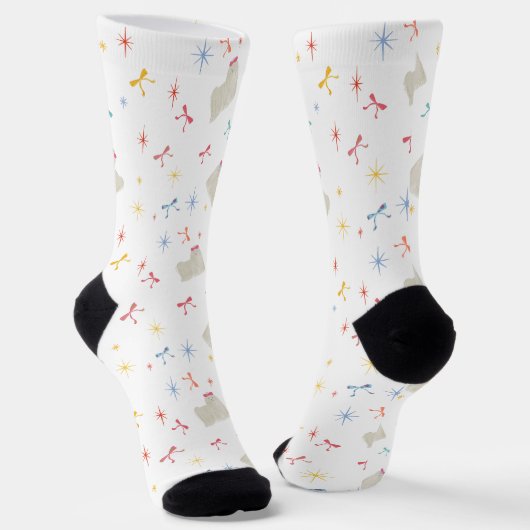 Starry Sparkle Niedlich Puppy Wishings Socken (Gewinkelt)