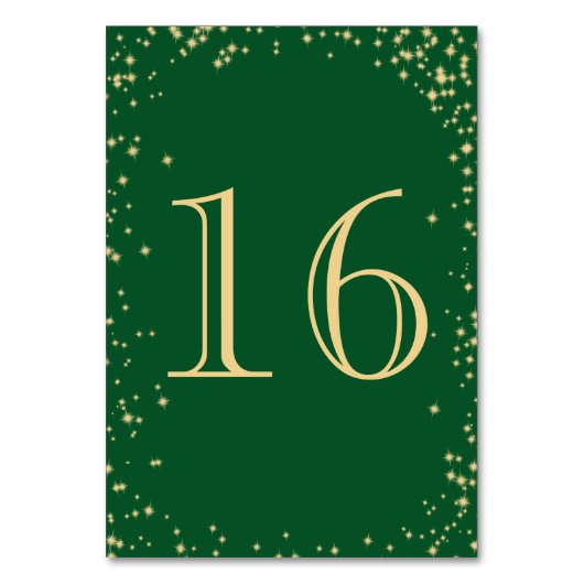 Starry Sparkle Tischnummer (Vorderseite)