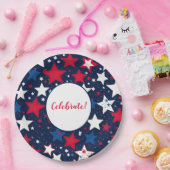 Starry Splendor: 9" rot, weiß und blau Pappteller (Party)