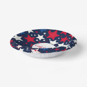 Starry Splendor: Papierboxen aus rotem, weißem, bl Pappteller (Gewinkelt)