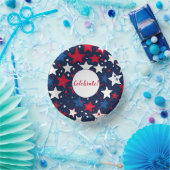 Starry Splendor: Papierboxen aus rotem, weißem, bl Pappteller (Party)