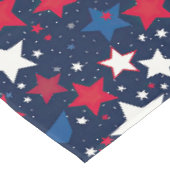 Starry Splendor: Rot, Weiß und Blau Tischdecke (Schrägansicht)
