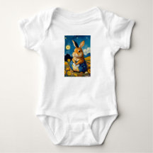 Starry Spring Bunny Baby Body Anzug