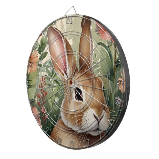 Starry Spring Bunny Dart Board Dartscheibe (Vorderseite rechts)
