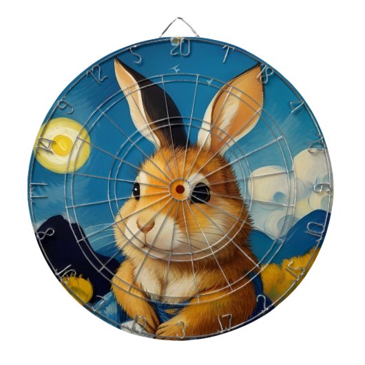 Starry Spring Bunny Dart Board Dartscheibe (vorne)