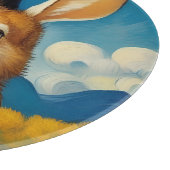 Starry Spring Bunny Glass Cutting Board Schneidebrett (Ecke)
