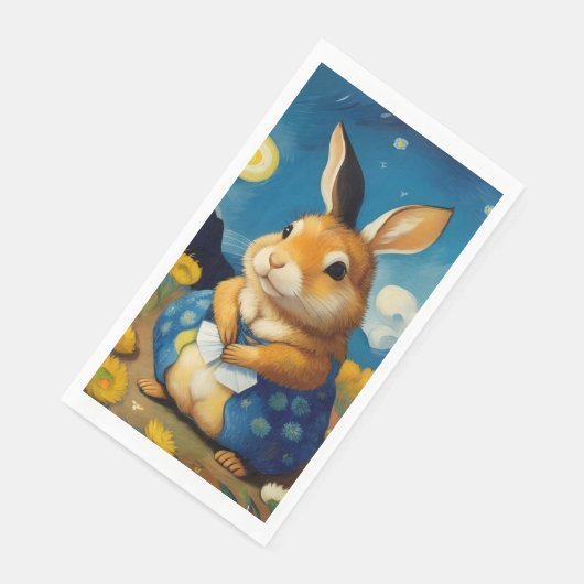 Starry Spring Bunny Guest Towels Serviette (Ecke)