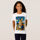 Starry Spring Bunny Kids T - Shirt (Vorne ganz)