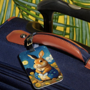 Starry Spring Bunny Luggage Tag Gepäckanhänger