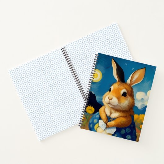 Starry Spring Bunny Notebook Notizblock (Innenseite)