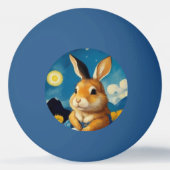 Starry Spring Bunny Tischtennisball (Rückseite)
