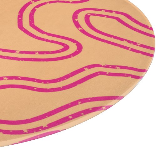 Starry Squiggly Lines Schneidebrett (Ecke)