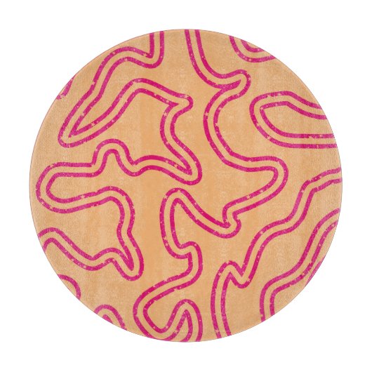 Starry Squiggly Lines Schneidebrett (Vorderseite)