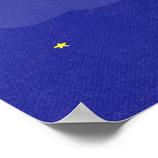 Starry Starry Hippo, ein Kinder-Illustrations-Pos Poster (Ecke)