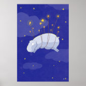 Starry Starry Hippo, ein Kinder-Illustrations-Pos Poster (Vorne)
