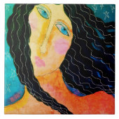 Starry Starry Night Abstrakte digitale Malerei Fliese (Vorderseite)