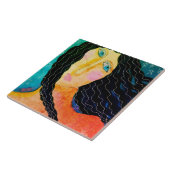 Starry Starry Night Abstrakte digitale Malerei Fliese (Seite)