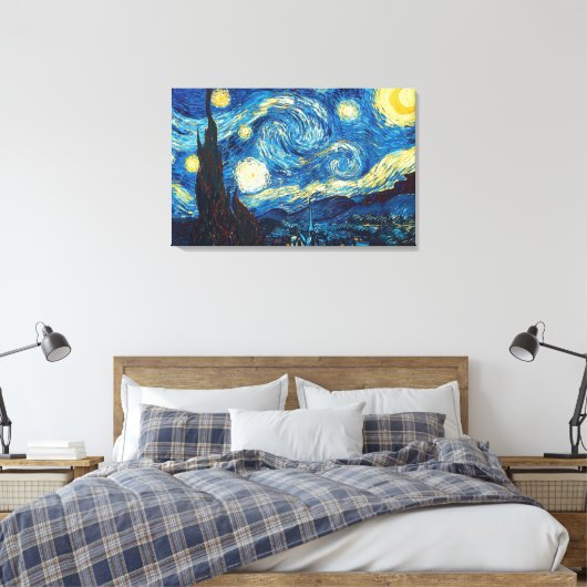 Starry Starry Night by Vincent Van Gogh Leinwand A (Insitu (Schlafzimmer))