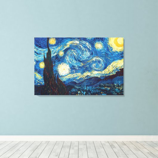 Starry Starry Night by Vincent Van Gogh Leinwand A (Insitu (Holzboden))