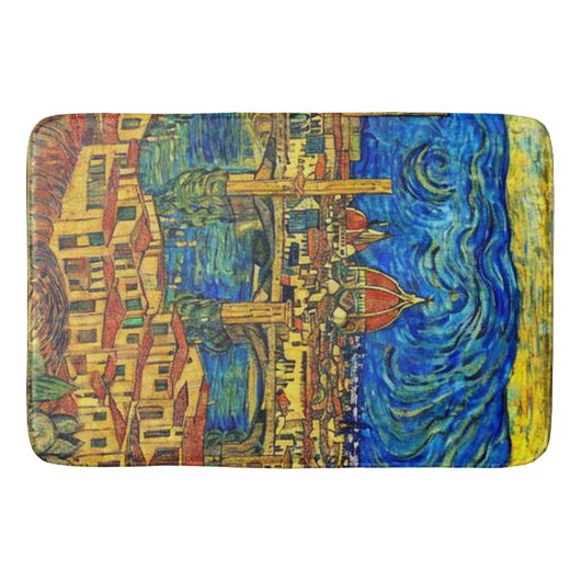 Starry Starry Night Florence Italien Badematte (Vorderseite)