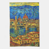 Starry Starry Night Florence Italien Geschirrtuch (Vertikal)