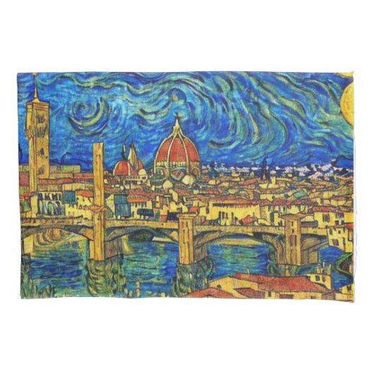 Starry Starry Night Florence Italien Kissenbezug (Vorderseite)