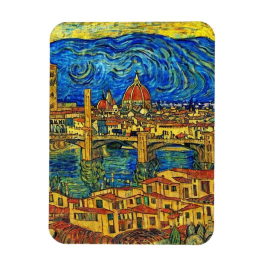 Starry Starry Night Florence Italien Magnet (Vertikal)