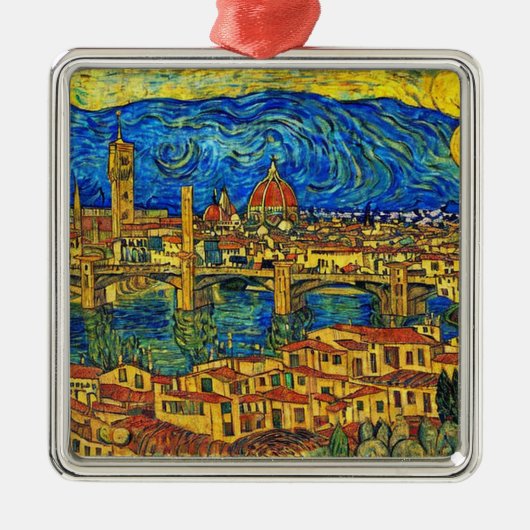 Starry Starry Night Florence Italien Ornament Aus Metall (Vorne)