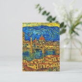 Starry Starry Night Florence Italien Postkarte (Stehend Vorderseite)