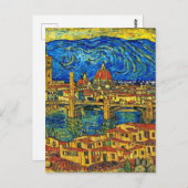 Starry Starry Night Florence Italien Postkarte (Vorne/Hinten)