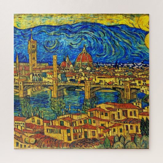Starry Starry Night Florence Italien Puzzle (Vertikal)